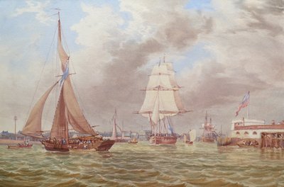 Shipping at the Entrance to Portsmouth Harbour by William Joy