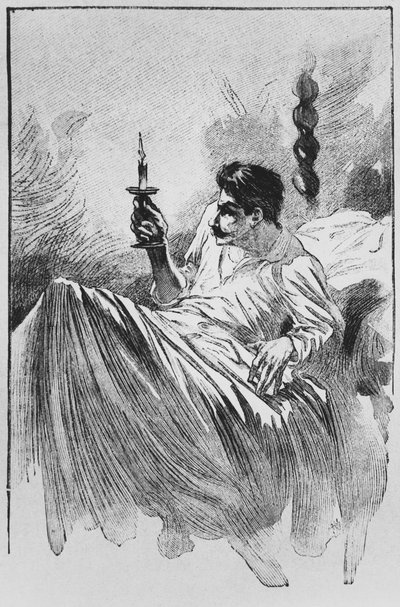 The narrator in bed, illustration from 