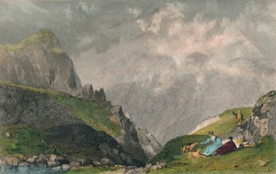 View from Langdale Pikes, Looking Towards Bowfell, Westmorland by William Kelsall
