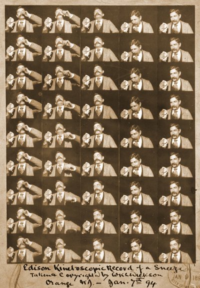 Edison Kinetoscopic Record of a Sneeze by William Kennedy Laurie Dickson