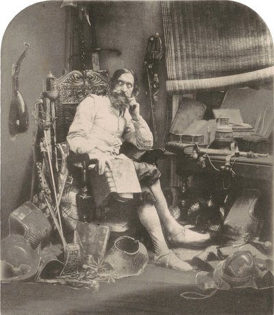Don Quixote in his Study by William Lake Price, Photo Galvano Graphic Company