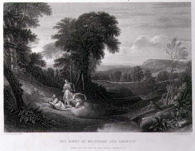 The Birth of Belphoebe and Amorett, engraved by John Cousen by William Leighton (after) Leitch