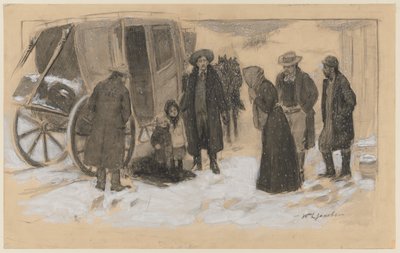 Sketch for Christmas on the River by William Leroy Jacobs