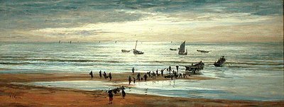 Beach Scene on the North Coast of France by William Lionel Wyllie