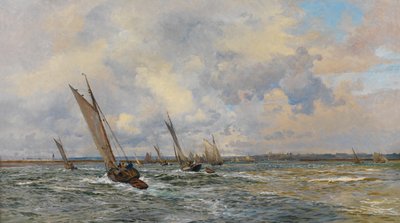 Shrimpers Hauling to Windward by William Lionel Wyllie