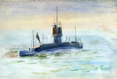 Submarine D7, Early 20th Century by William Lionel Wyllie