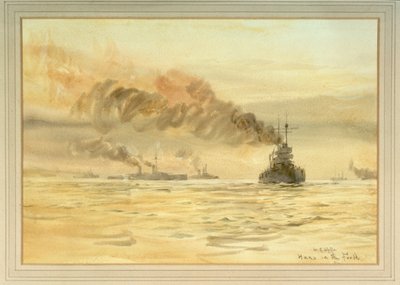 Surrendered German Battleships in the Firth of Forth by William Lionel Wyllie