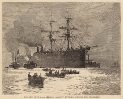 The New Australian Steamer Orient Entering Hobson