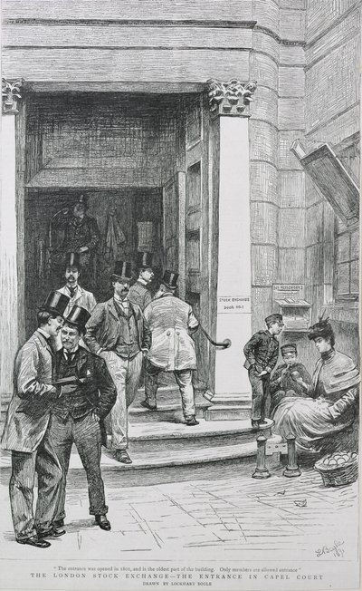 Stock Exchange Entrance in Capel Court by William Lockhart Bogle