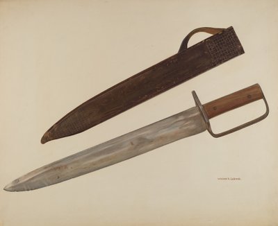 Trench Knife and Sheath by William Ludwig