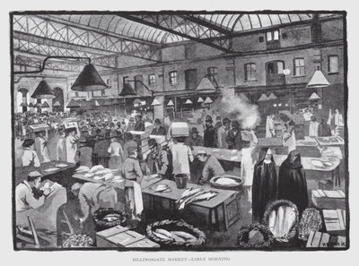 Billingsgate Market, Early Morning by William Luker