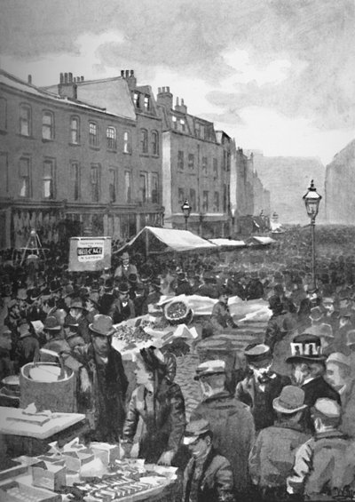 Middlesex Street Late Petticoat Lane on a Sunday Morning by William Luker