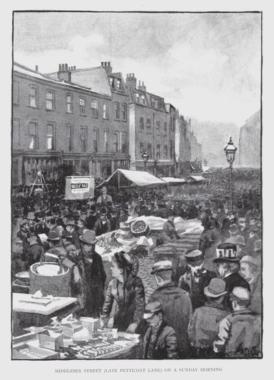 Middlesex Street, late Petticoat Lane, on a Sunday Morning by William Luker