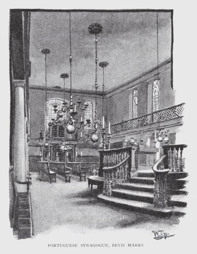 Portuguese Synagogue, Bevis Marks by William Luker