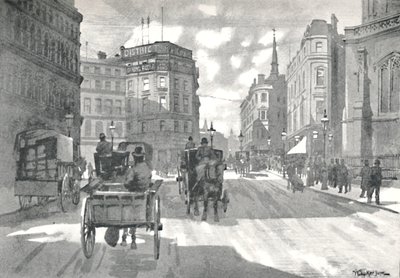 The Mansion House Station, District Railway, Queen Victoria Street by William Luker