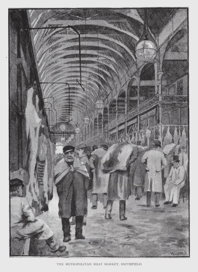 The Metropolitan Meat Market, Smithfield by William Luker