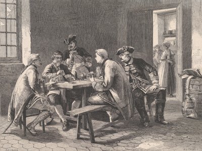 Soldiers Playing at Cards, from Illustrated London News by William Luson Thomas