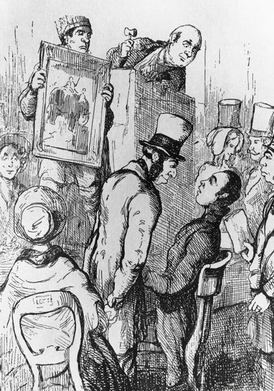 Elephant for Sale, illustration for the 17th chapter of Vanity Fair, novel by William Makepeace Thackeray by William Makepeace Thackeray
