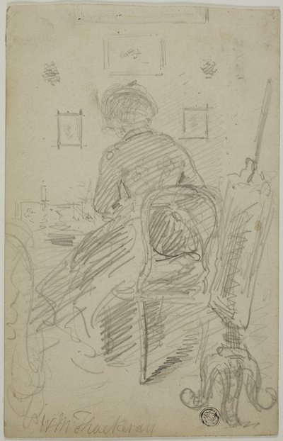 Lady Writing (Back View) by William Makepeace Thackeray