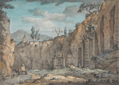 Oxcart in the Grotto at Posillipo by William Marlow