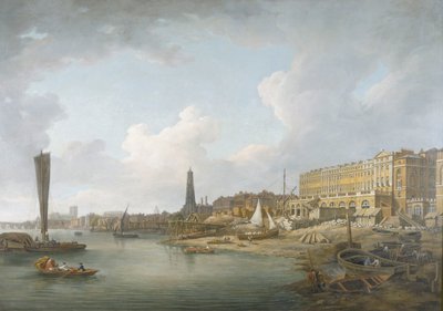 The London Riverfront between Westminster and the Adelphi by William Marlow