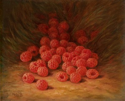 Red Raspberries on a Forest Floor 1866 by William Mason Brown