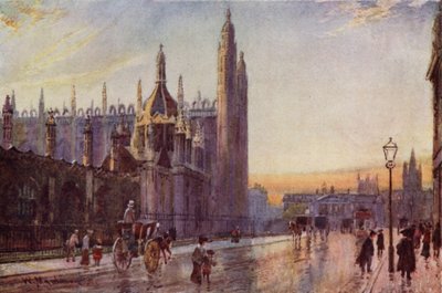 Kings College Gateway and Chapel, Twilight Effect by William Matthison