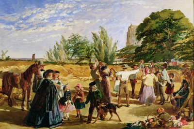 A Harvest Scene in Norfolk: Sketch for 