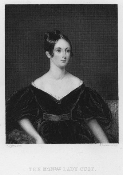 Lady Cust (engraving) by William Maw Egley