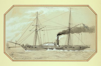 A paddle driven steam warship by William McConnell