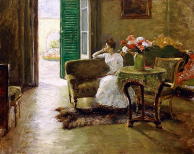 A Memory - In the Italian Villa by William Merritt Chase