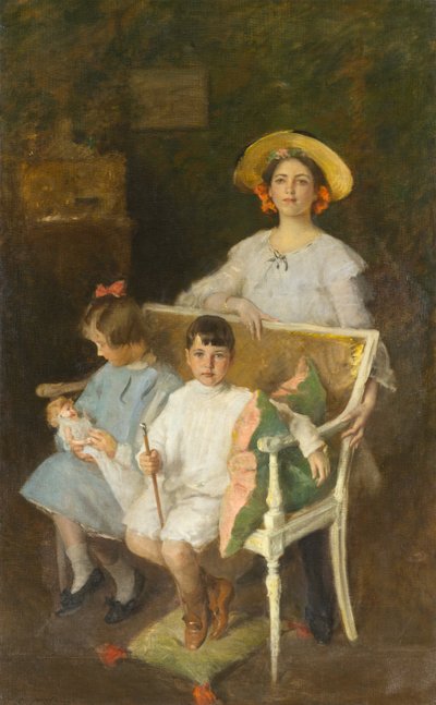 Portrait Group (Dorothy, Helen, and Bob), c.1904 by William Merritt Chase