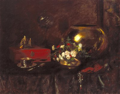 Still Life: Brass Bowl by William Merritt Chase