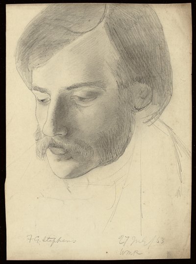 Portrait of Frederick George Stephens by William Michael Rossetti
