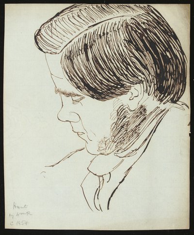 Portrait of William Holman Hunt by William Michael Rossetti