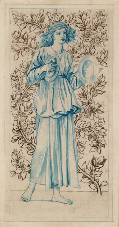 A Woman Playing Cymbals by William Morris