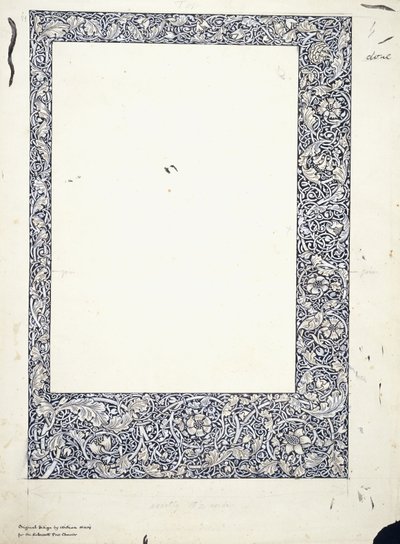 Original drawing for a full-page border by William Morris