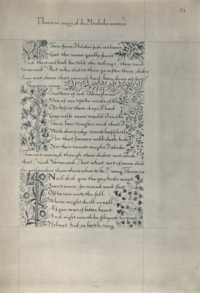 Page from The Story of the Dwellers of Eyr by William Morris