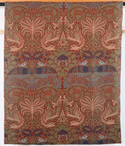 Peacock and Dragon, Hand Loomed Twill Curtain, Morris & Co., 1878 by William Morris
