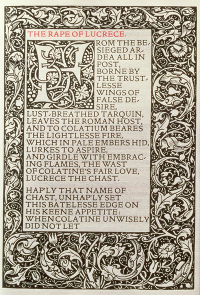 The Rape of Lucrece, from 