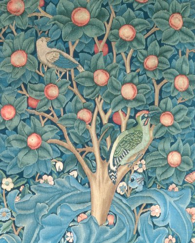 The Woodpecker Tapestry (detail) by William Morris