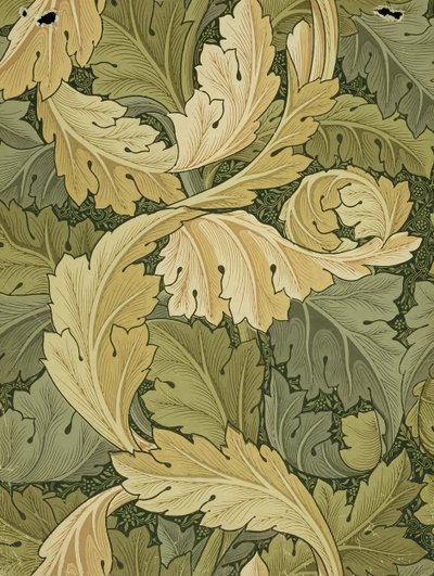 Wallpaper Design with Acanthus Woodland colours, 1875 by William Morris