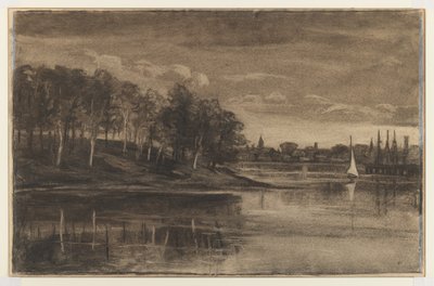 Landscape - Lake Scene by William Morris Hunt