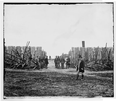 Rear Entrance of Fort Corcoran atop Arlington Heights, Virginia, winter c.1862 by William Morris Smith