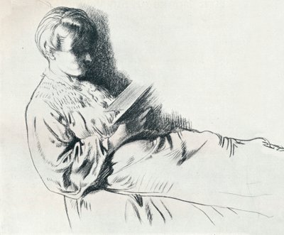 Drawing in Sanguine by William Newenham Montague Orpen