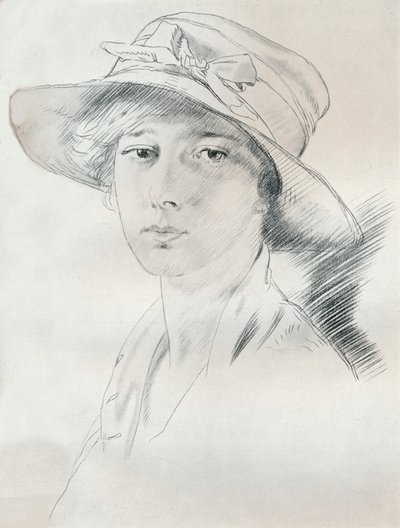 Portrait Study in Pencil, c. 20th Century by William Newenham Montague Orpen