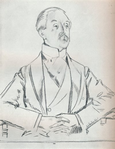 Portrait study in pencil by William Newenham Montague Orpen