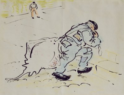 Churchill with a skate by William Nicholson