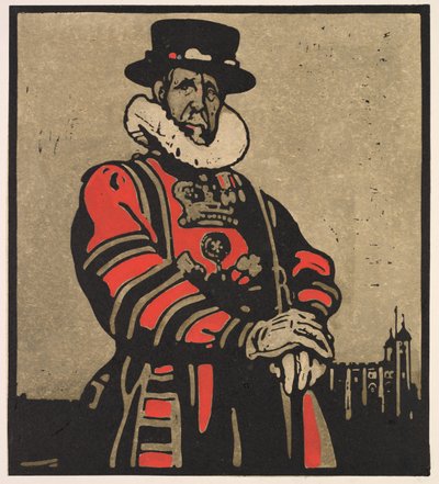 London Types: Beef-eater by William Nicholson