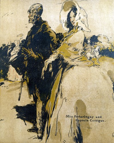 Miss Fotheringay and Captain Costigan, illustration from 
